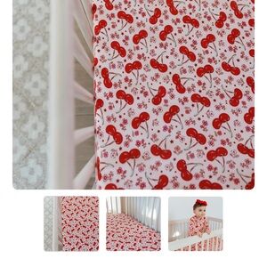 In my jammers cherry Print Crib Sheet